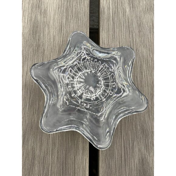 Set of 3 Vintage 5-6 point Glass Star Taper Candle Holders - Picture 7 of 7